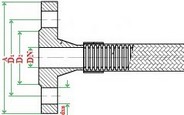 Металлорукав с арматурой «фланцевое соединение (приварные фланцы)» НМ020 80 мм